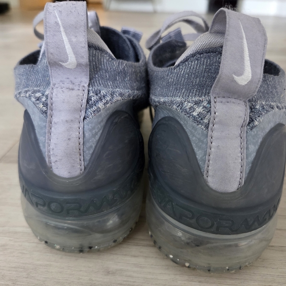 Nike VaporMax Mens 2021 Flyknit Armory Blue White Gray Shoes DH4084-400 - Picture 5 of 10